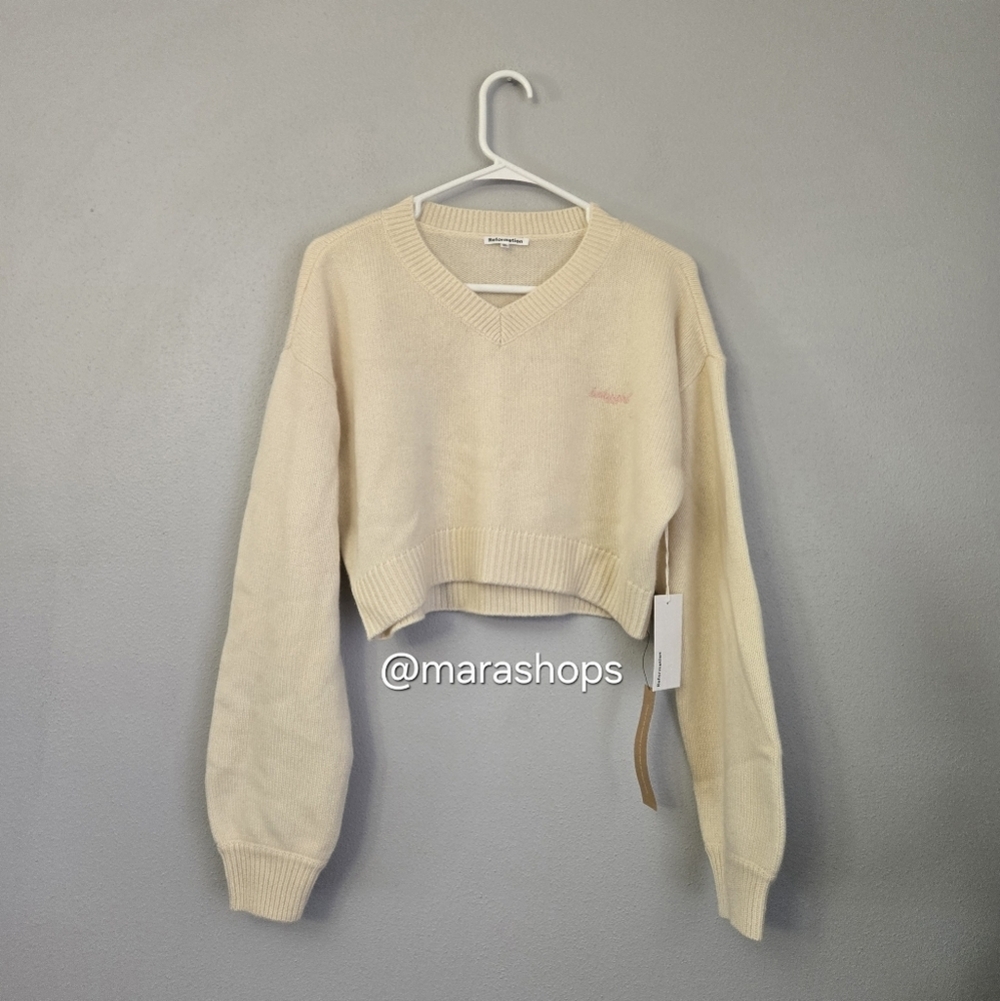 Reformation Harley Cashmere Embroidered Sweater - Picture 3 of 9